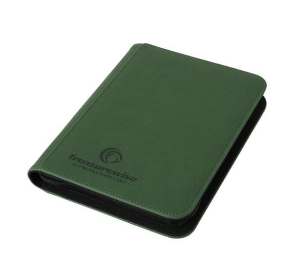 TreasureWise - WiseGuard: Mini Zippered 4-Pocket Binder (Holder 160 Kort) - Green