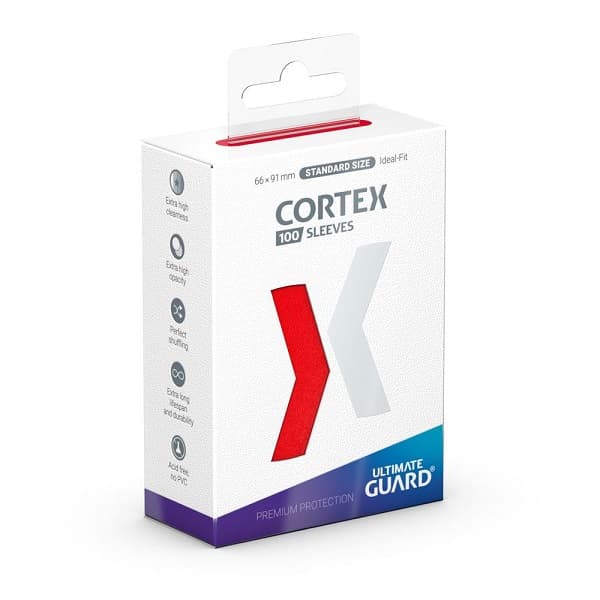 Ultimate Guard - Cortex Sleeves (Kortlommer) - Standard Size Red (100 Sleeves)