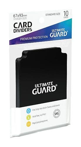 Ultimate Guard Card Dividers (Opdelere) Standard Size Black (sorte) (10)