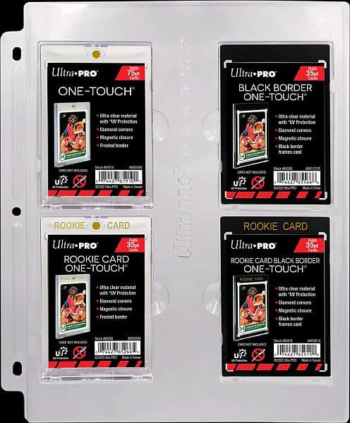 Ultra Pro Mappelommer/3 Huller - One-Touch (23pt-100pt) 4-pocket sider - 1 stk #15841