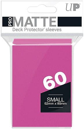 60 lommer - Ultra Pro - PRO-Matte SMALL Bright Pink - Non-Glare - Professional Sleeves Yu-Gi-Oh! stÃ¸rrelse #84148