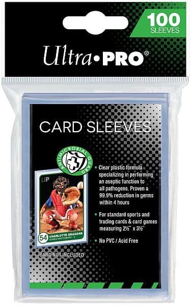 100 lommer - Ultra Pro Antimicrobial Soft Sleeves (BlÃ¸de lommer, god til opbevaring i mapper!) (Clear/Transparent/Gennemsigtig) - Sleeves
