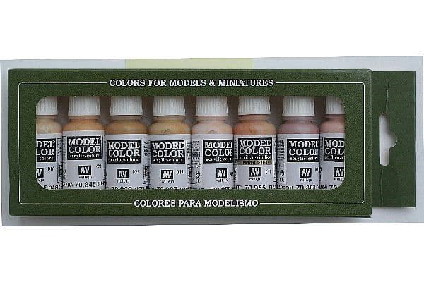 Vallejo Model Color: Paint set â Face & Skintones (8 colors)
