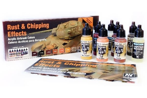 Vallejo Model Air: Paint set â Rust & Chipping Effects (8 colors)