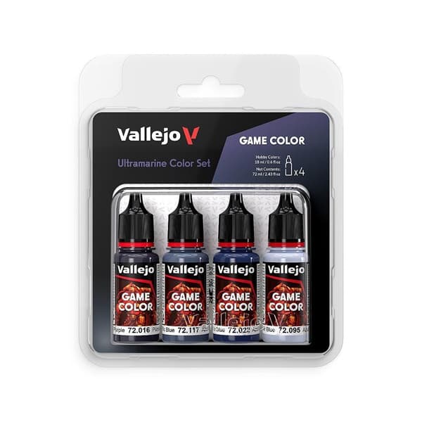 Vallejo Maling - Game Color: Ultramarine Color Set 4 Colors - 18ml