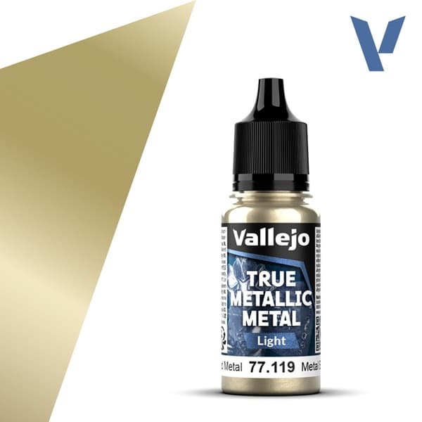 Vallejo Maling - True Metallic Metal: Light - Aged Metal - 18ml