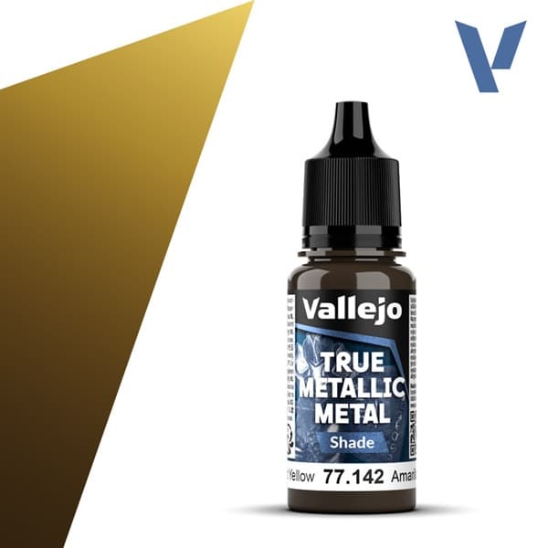 Vallejo Maling - True Metallic Metal: Shade - Radiant Yellow - 18ml