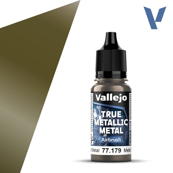 Vallejo Maling - True Metallic Metal: Airbrush - Aged Metal - 18ml