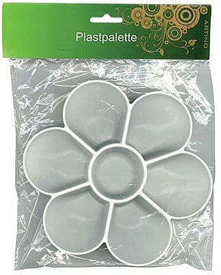 MaletilbehÃ¸r - Artino - Plastic Palette: Blomster, 7 Holes (1 Plastpalette)