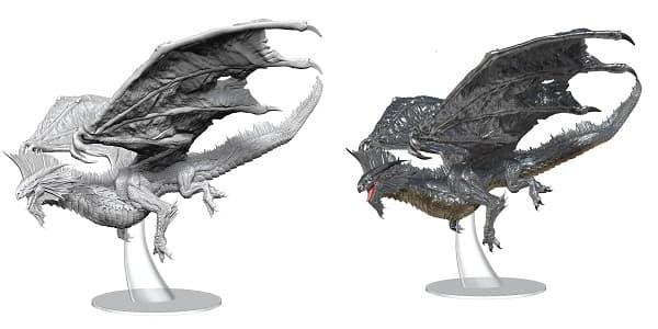 D&D Dungeons & Dragons - Nolzur's Marvelous Miniatures: Adult Silver Dragon #WZK90566