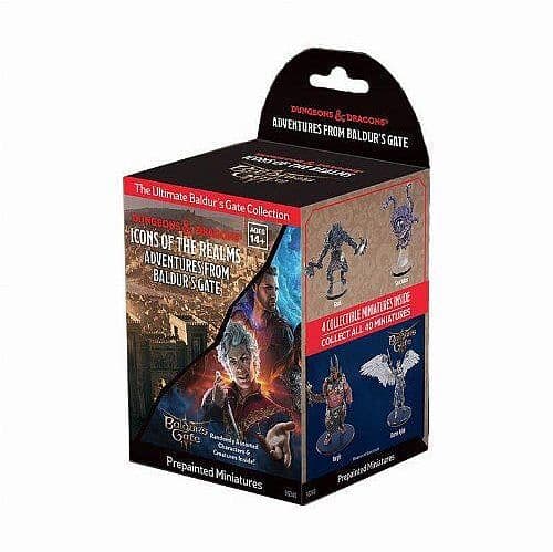 D&D - Fantasy Miniatures - Icons Of The Realms: Adventures from Baldur's Gate - Booster Pack (4 Figurer)