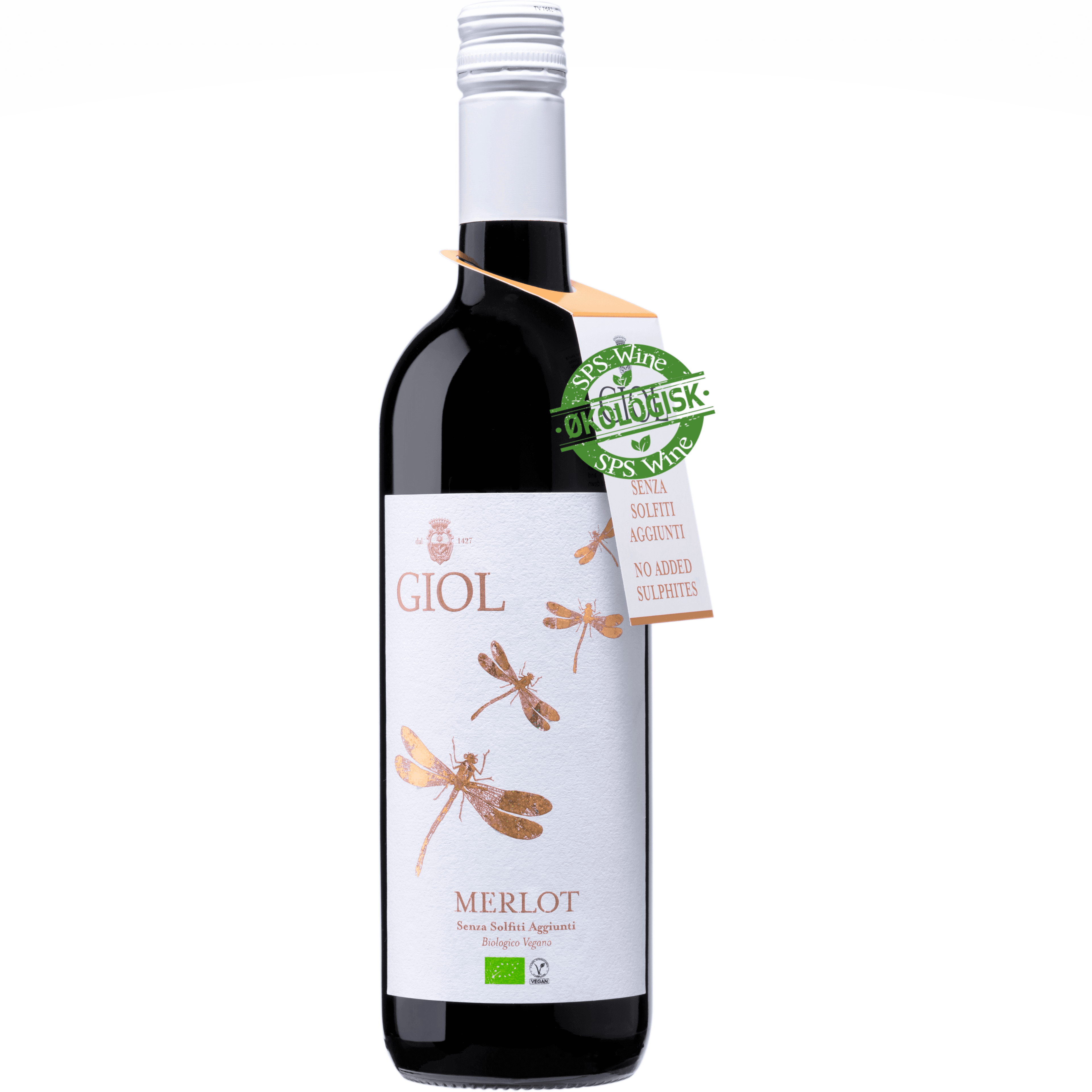 Giol Merlot Økologisk Rødvin 2024, uden tilsatte sulfitter, Veneto Italien