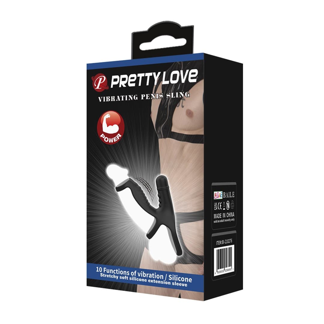 PRETTY LOVE VIBRATING PENIS SLING