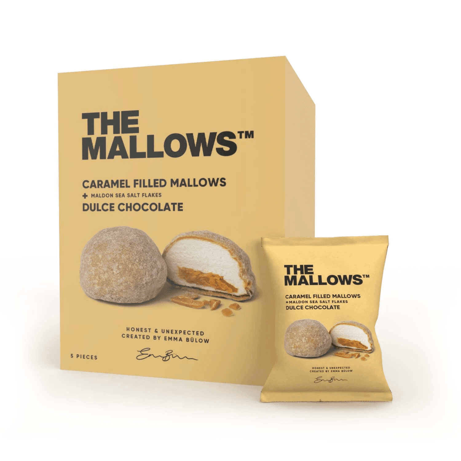 The Mallows, Caramel Filled Mallows + Dulce Chocolate - 5 stk