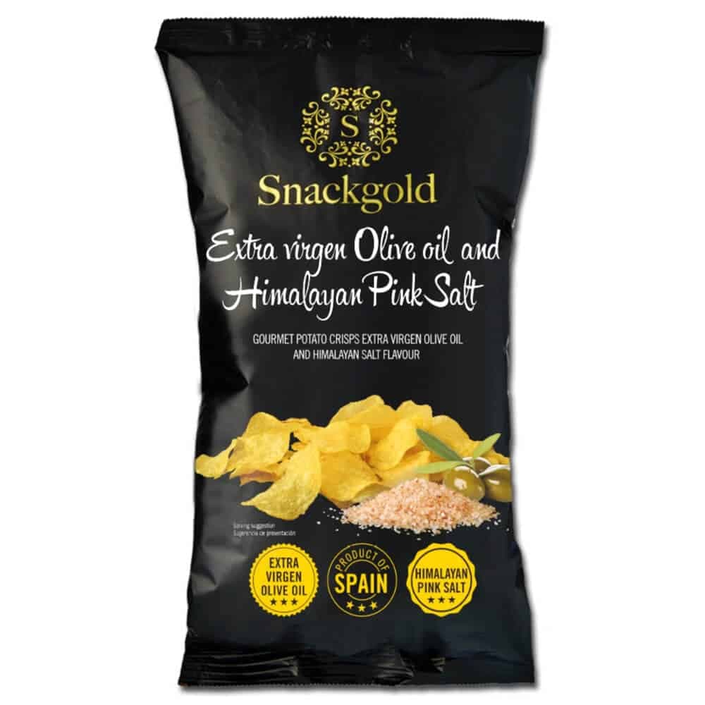 Snackgold, Gourmet chips m. Himalaya salt - 125gr.
