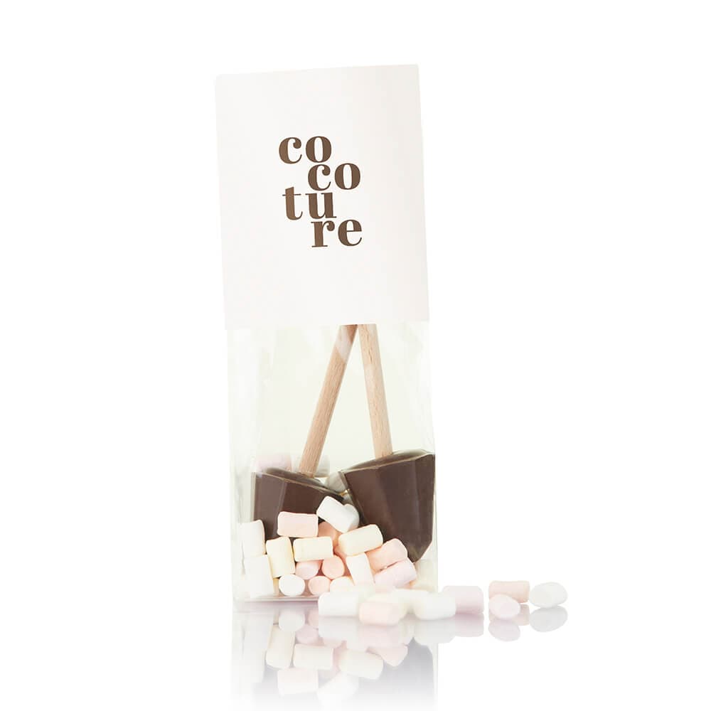 Mørke chokosticks og micro marshmallow, 59g 2stk