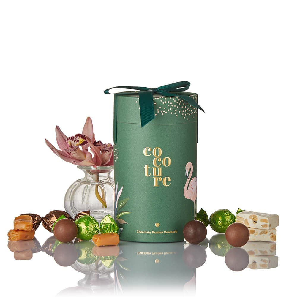 250g mix chokokugler, fransk nougat & karameller i grønt