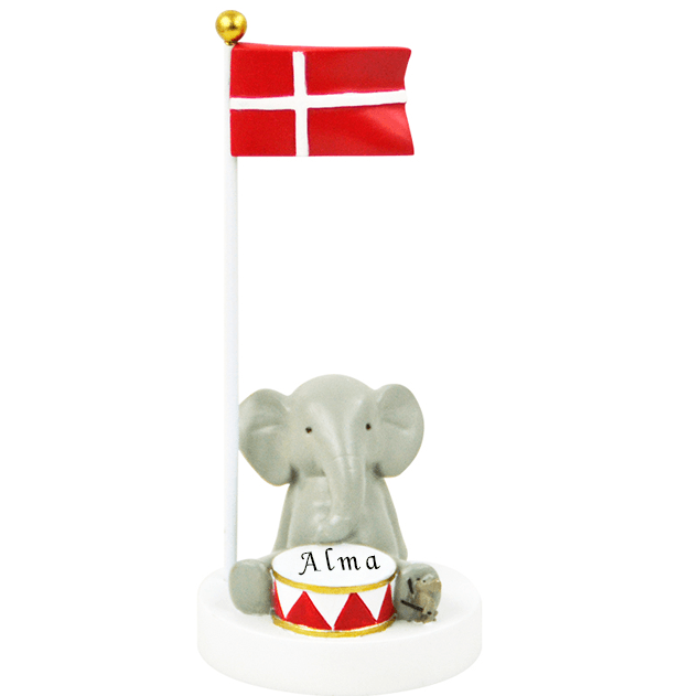 Kids by Friis Bordflag, elefant m. tromme
