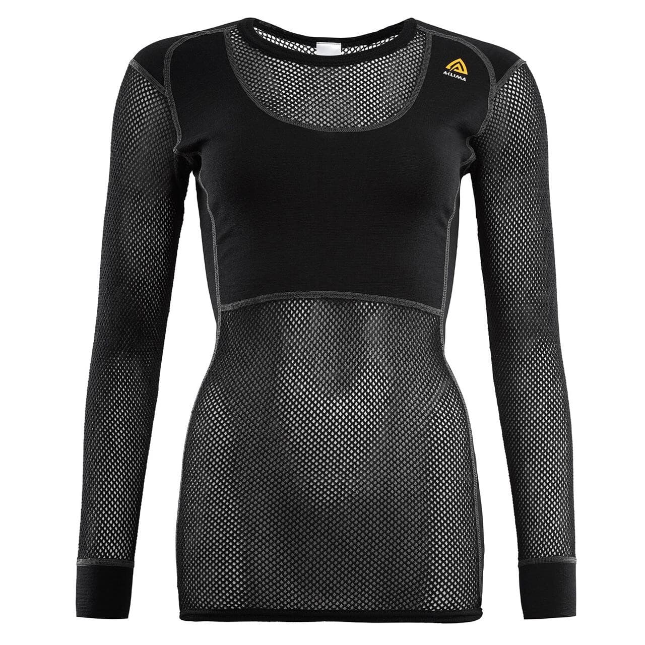 Aclima Womens WoolNet Crew Neck Shirt (Sort (JET BLACK) Medium)