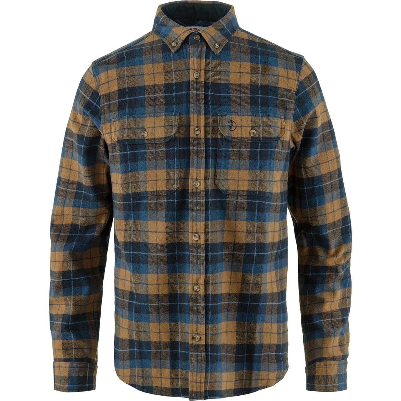 Fjällräven Mens Singi Heavy Flannel Shirt (Blå (DK NAVY-BUCKWHEAT BRWN/555-232) X-large)