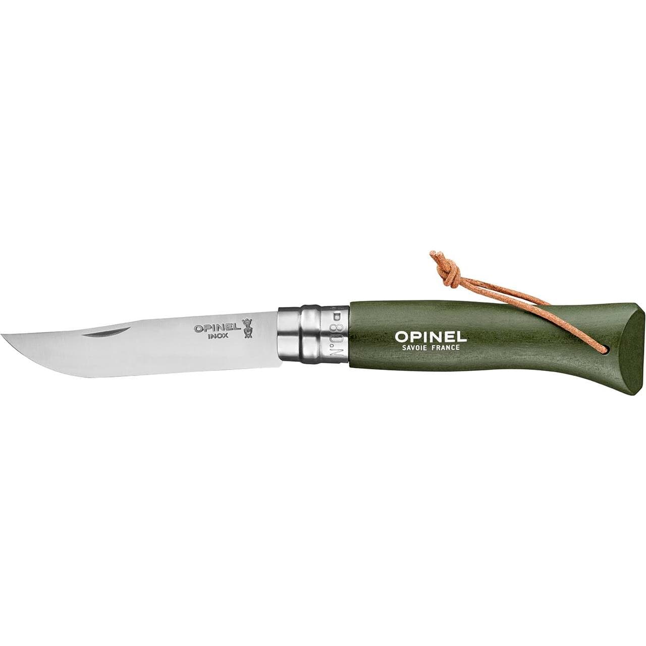Opinel Trekking N°08 w Leather strap (Beige (KHAKI))