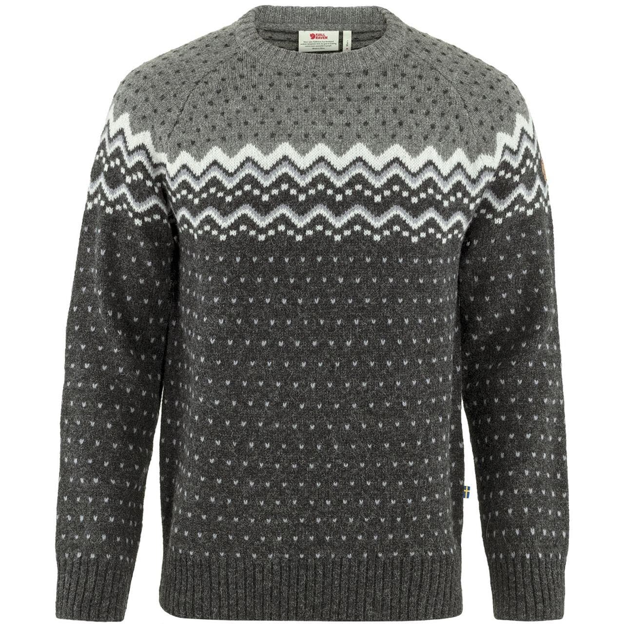 Fjällräven Mens Övik Knit Sweater (Grå (DARK GREY-GREY/030-020) Small)