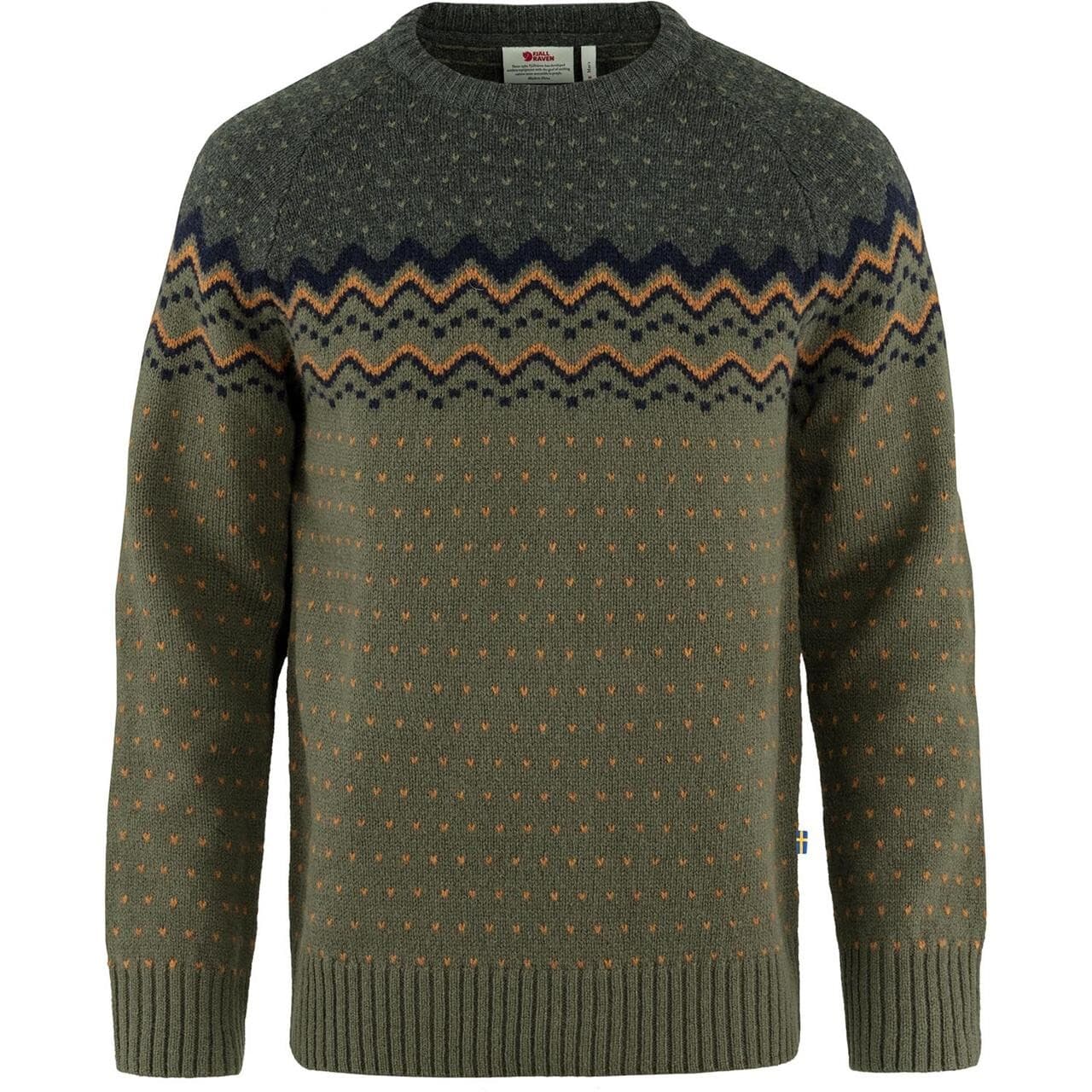 Fjällräven Mens Övik Knit Sweater (Grøn (LAUREL GREEN-DP FOREST/625-662) Large)