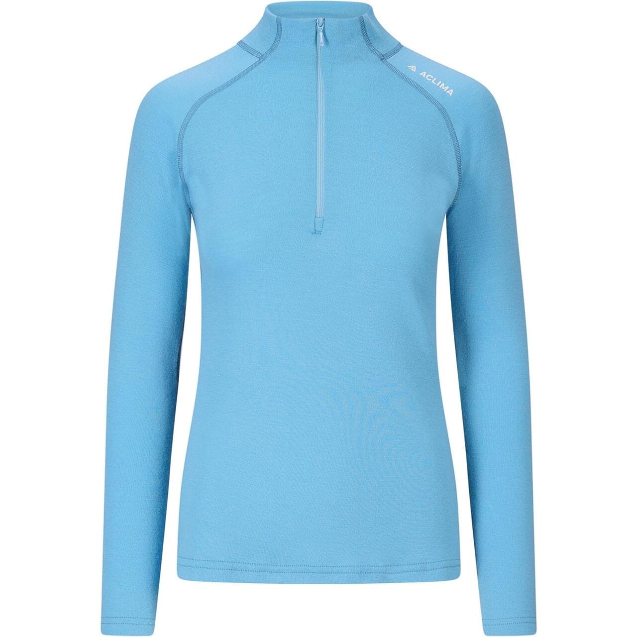 Aclima Womens Warmwool Mock Neck Shirt (Blå (NIAGARA) X-large)