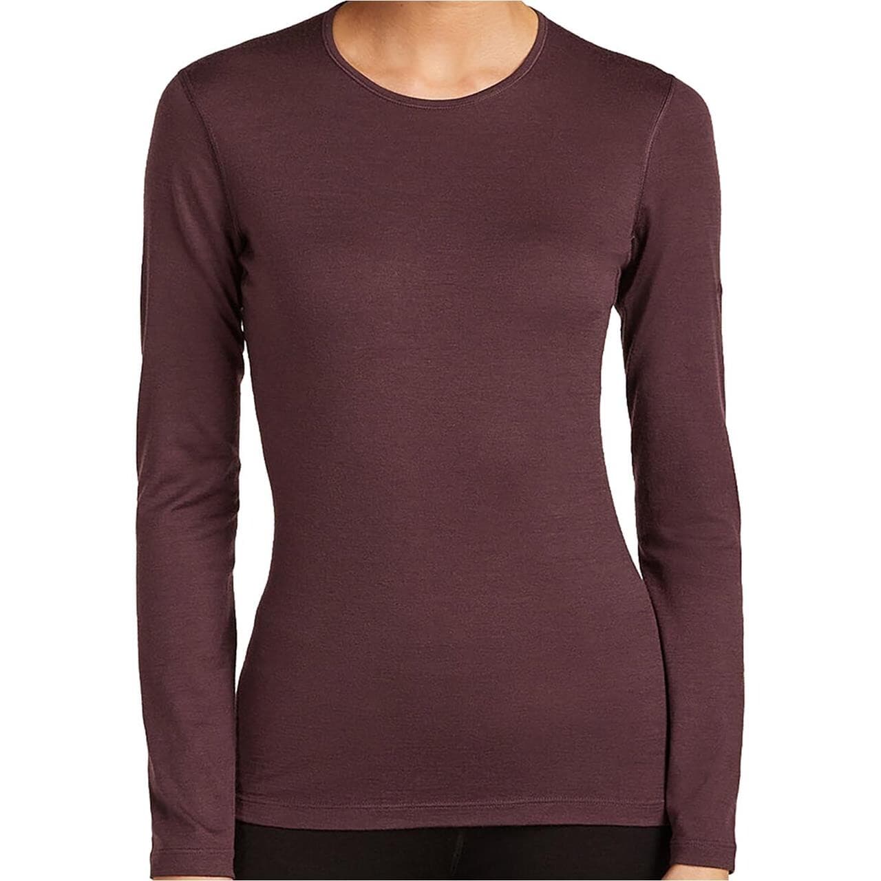 Icebreaker Womens Merino 200 Oasis L/S Crewe (Rød (JAVA) Small)