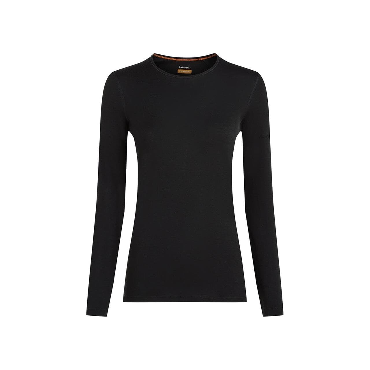 Icebreaker Womens Merino 200 Oasis L/S Crewe (Sort (BLACK) X-large)