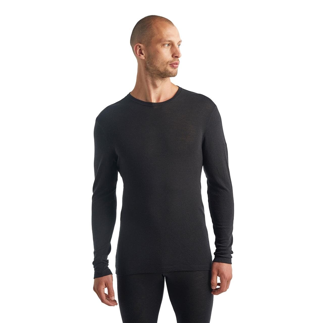 Icebreaker Mens 175 Everyday L/S Crewe (Sort (BLACK) X-large)
