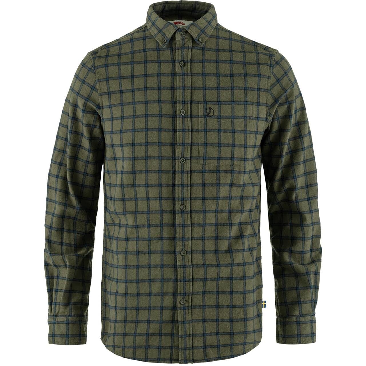 Fjällräven Mens Övik Flannel Shirt (Grøn (LAUREL GRN-INDIGO BLUE/625-534) Large)