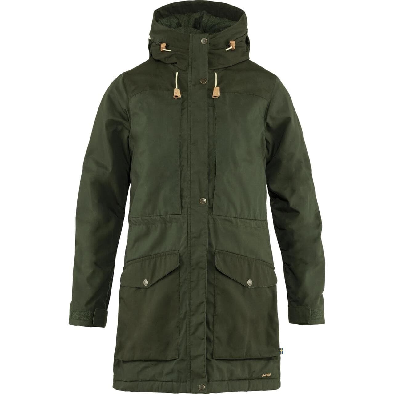 Fjällräven Womens Singi Wool Padded Parka (Grøn (DEEP FOREST/662) X-small)