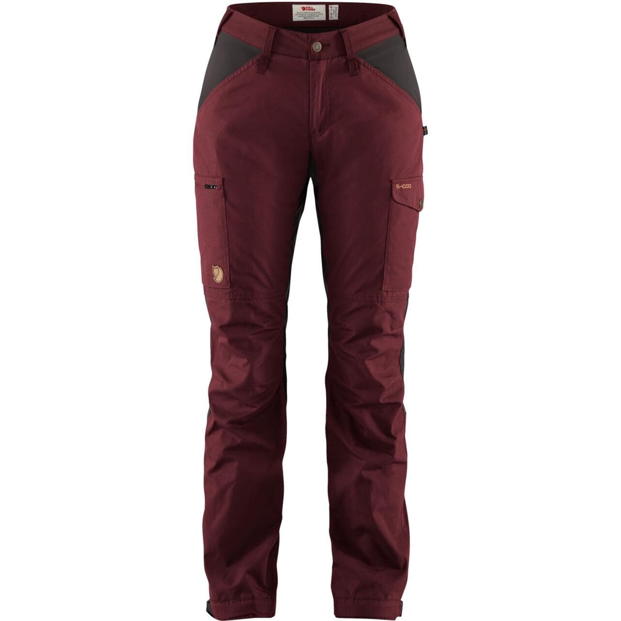 Fjällräven Womens Kaipak Trousers Curved (Rød (DARK GARNET-DARK GREY/356-030) 44)