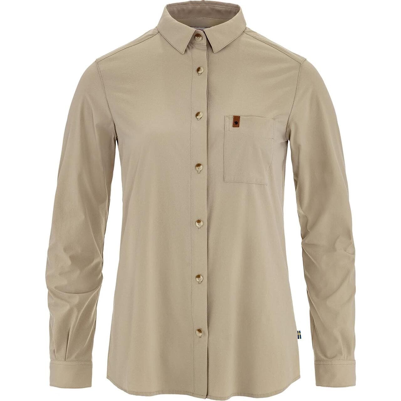 Fjällräven Womens Övik Lite Shirt L/S (Beige (FOSSIL/118) Large)