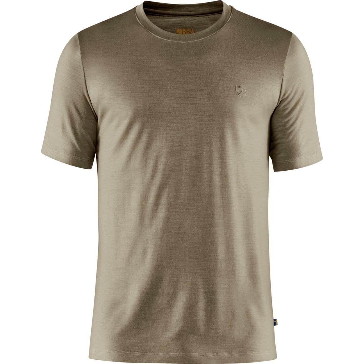 Fjällräven Mens Abisko Wool S/S (Beige (LIGHT OLIVE/622) Large)