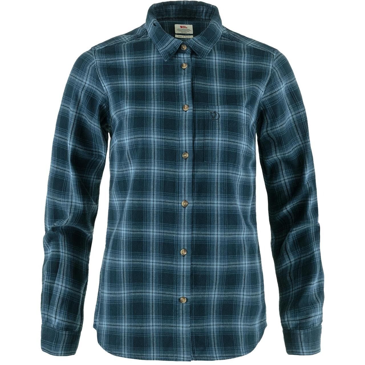 Fjällräven Womens Övik L/S Flannel Shirt (Blå (DARK NAVY-INDIGO BLUE/555-534) Small)