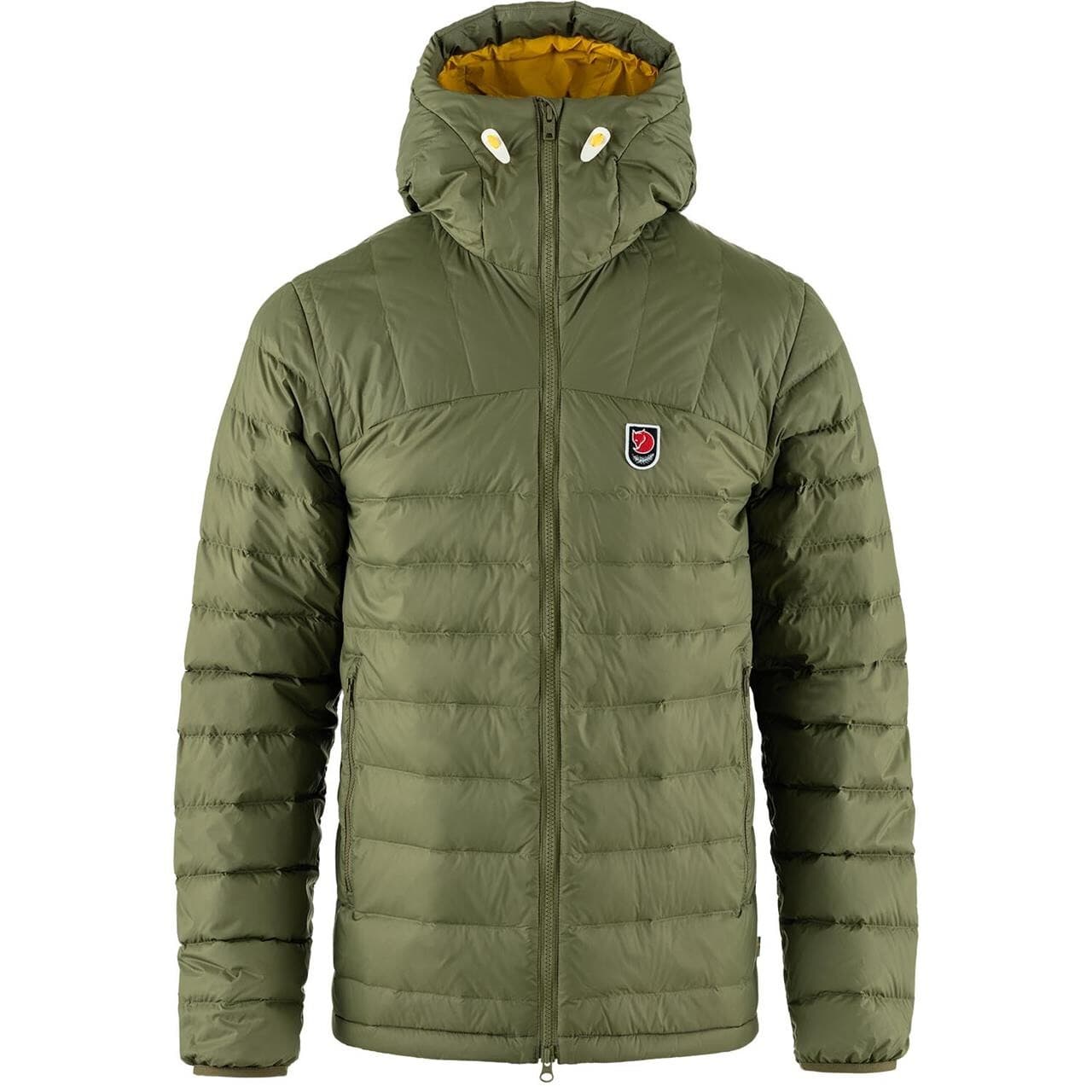 Fjällräven Mens Expedition Pack Down Hoodie M (Grøn (GREEN-MUSTARD YELLOW/620-161) Large)