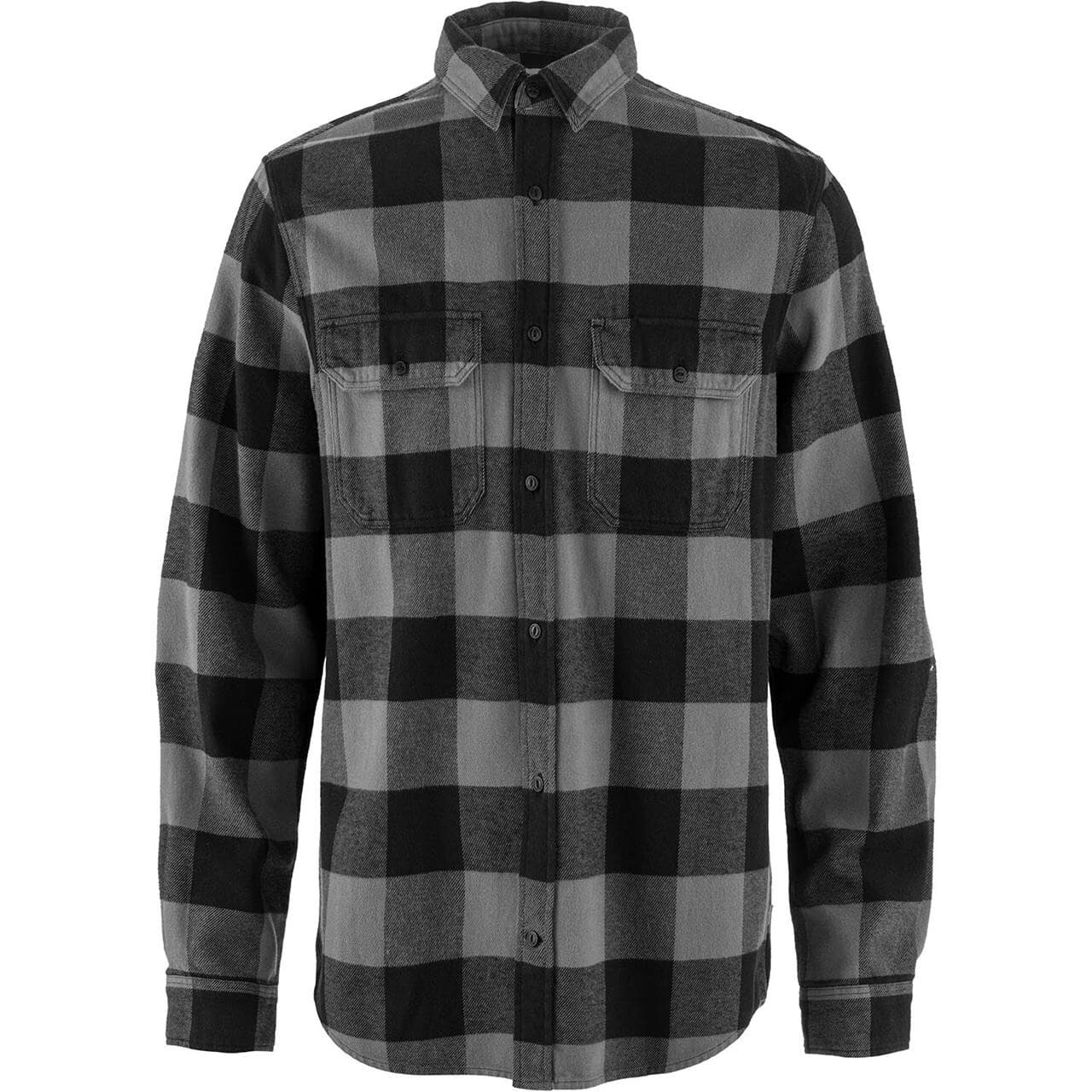 Fjällräven Mens Övik L/S Heavy Flannel Shirt (Sort (BLACK-GREY/550-020) Small)