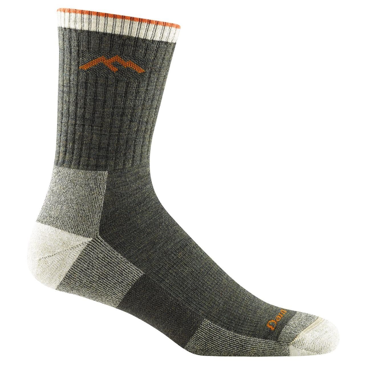 Darn Tough Mens Hiker Micro Crew Sock Cushion (Grøn (OLIVE) 43-45,5)