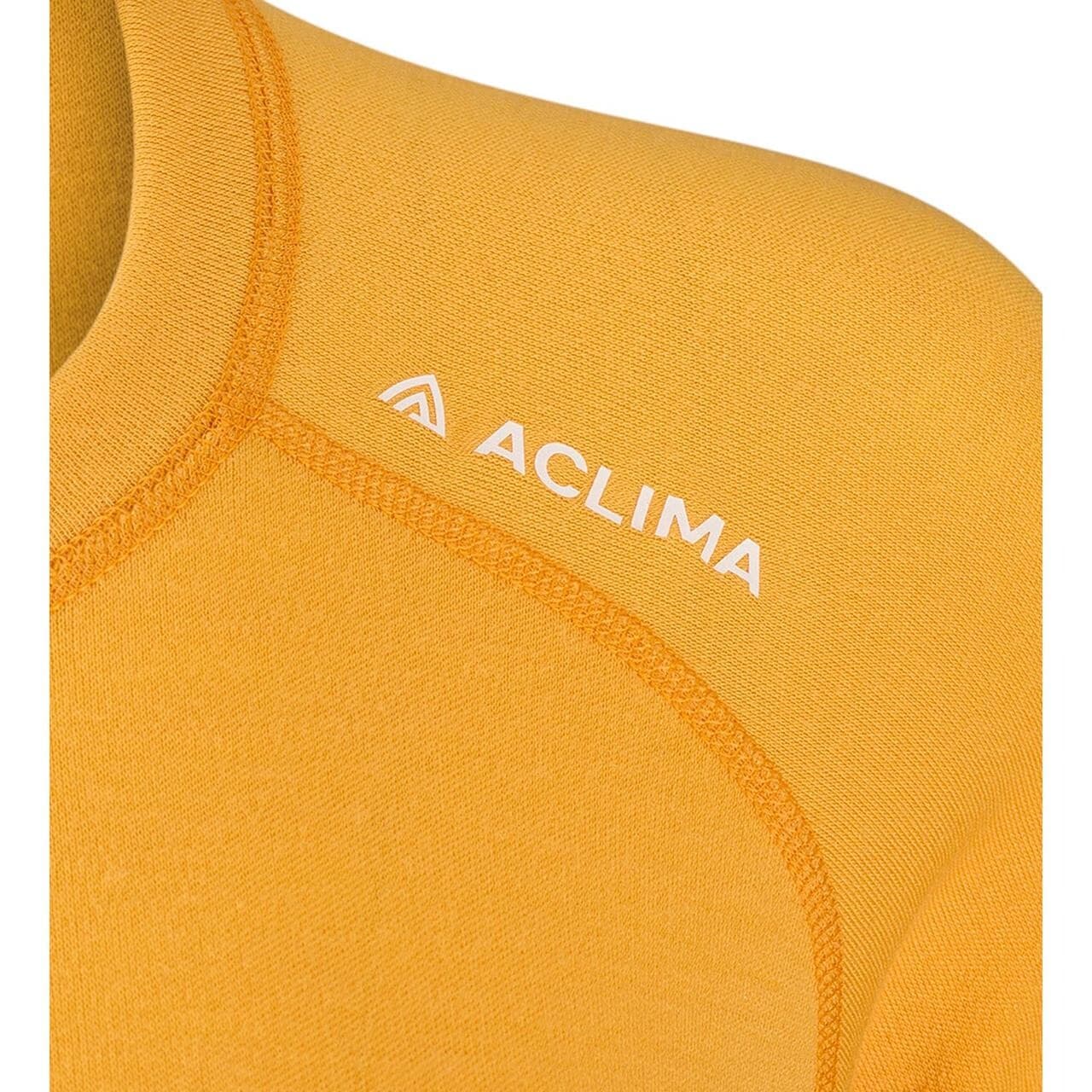 Aclima Womens WarmWool Crew Neck Shirt (Orange (MANGO MOJITO) Medium)