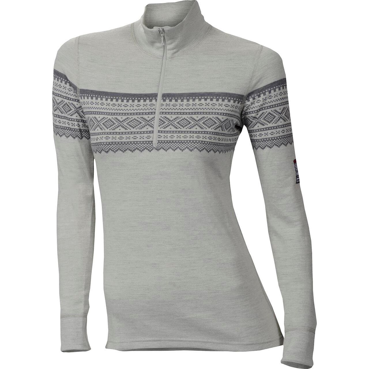 Aclima Womens DesignWool Marius Mockneck (Hvid (GRÅFJELL) X-small)