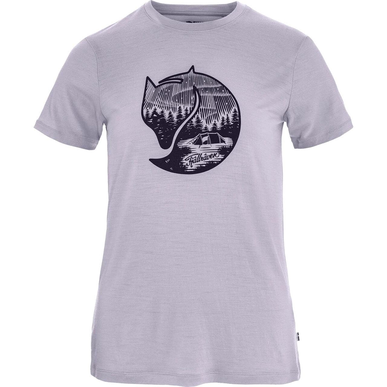 Fjällräven Womens Abisko Wool Fox S/S (Lilla (LAVENDER MIST- DK NAVY/452-555) XX-small)