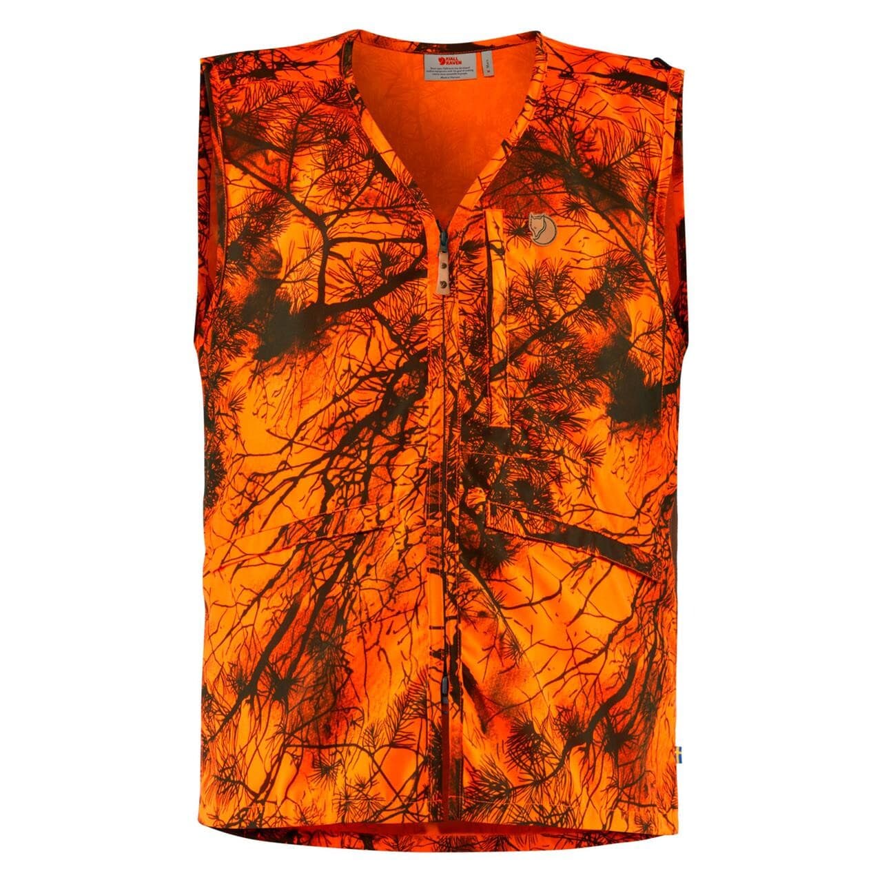 Fjällräven Mens Värmland Vest (Orange (ORANGE CAMO/211) XXX-large)