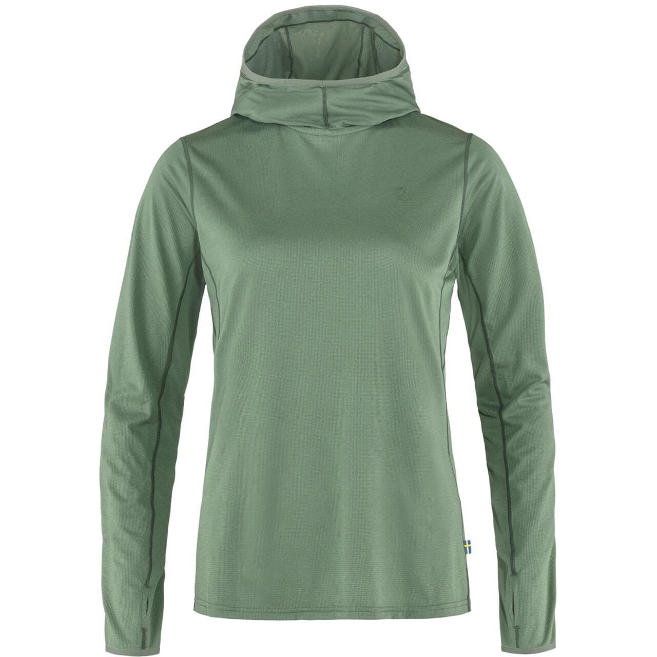 Fjällräven Womens Abisko Sun-hoodie (Grøn (PATINA GREEN/614) XX-small)