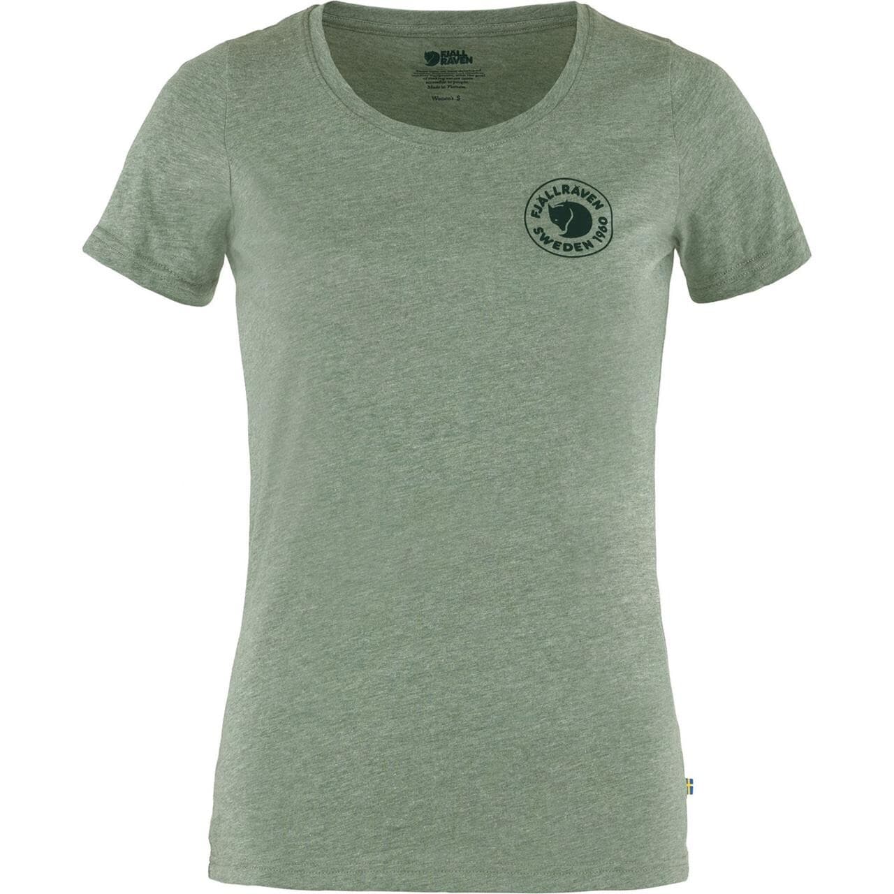 Fjällräven Womens 1960 Logo T-shirt (Grøn (PATINA GREEN-MELANGE/614-999) Large)