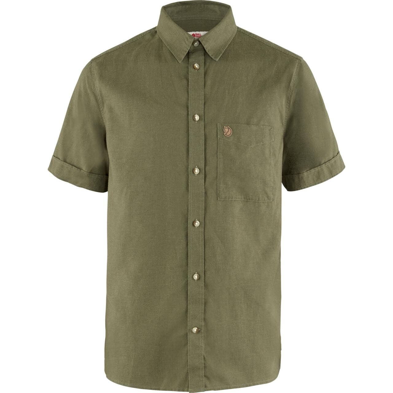 Fjällräven Mens Övik Travel Shirt S/S (Grøn (GREEN/620) Small)