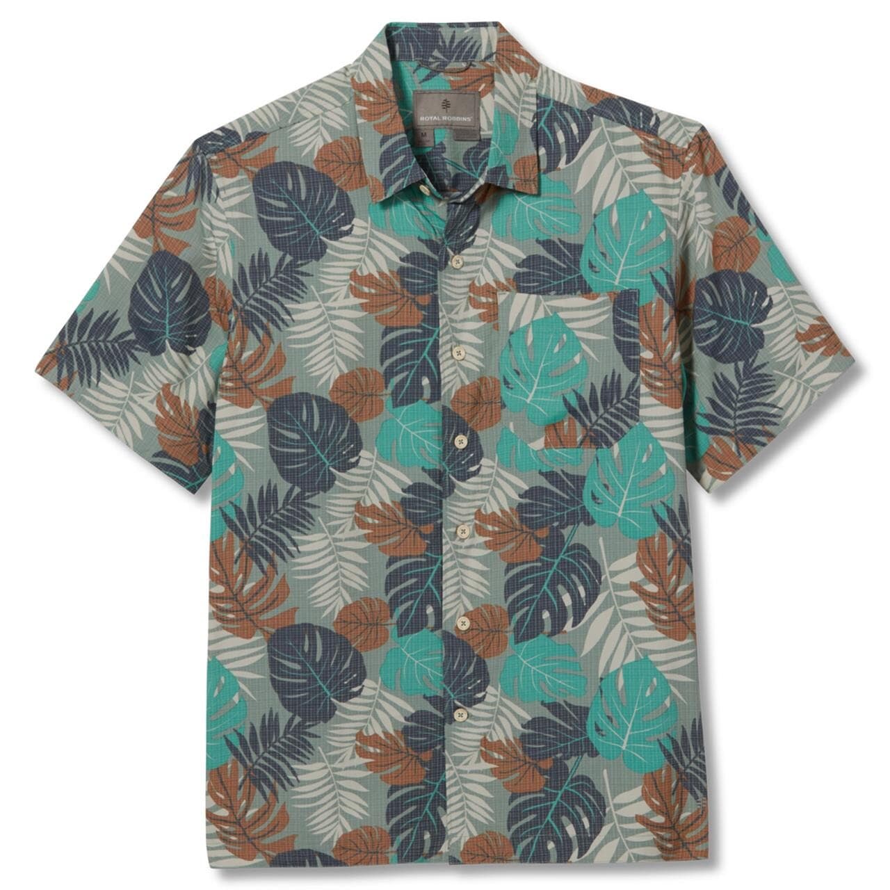 Royal Robbins Mens Comino Leaf S/S (Grøn (MARBLE GREEN PT) Small)