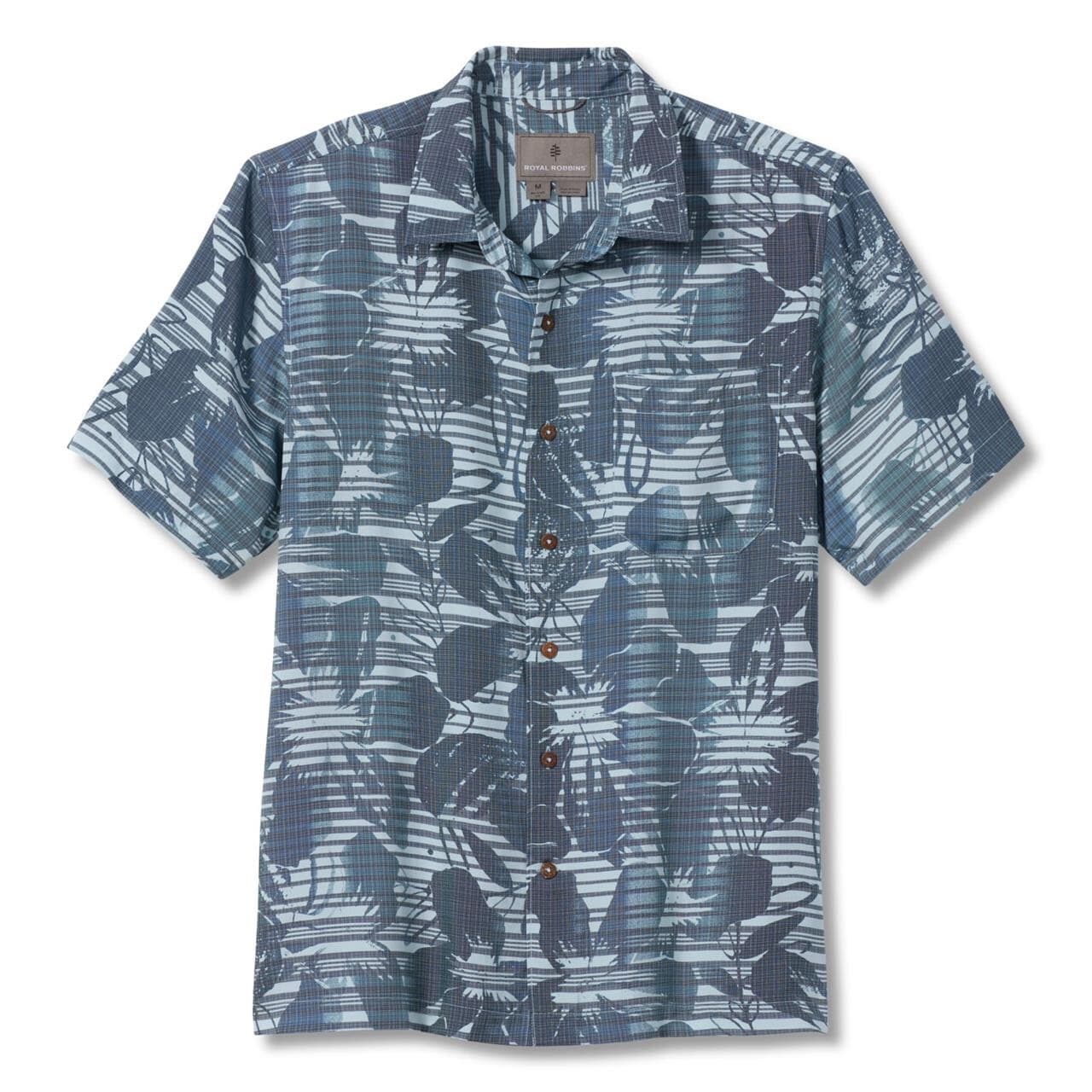 Royal Robbins Mens Comino Leaf S/S (Blå (SUMMER SKY) Small)