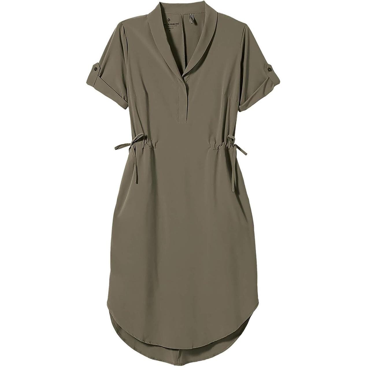 Royal Robbins Womens Spotless Traveler Dress S/S (Grøn (EVERGLADE) Medium)